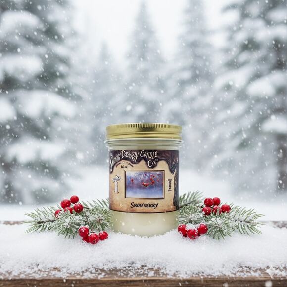 The Smoking Dragon Candle Co Other - Snowberry - 16 oz Coconut Wax Candle